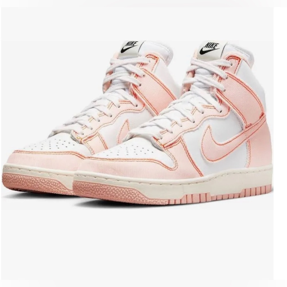 Nike Women's Dunk High 1985 - White and Pink Size 10 - Picture 3 of 10